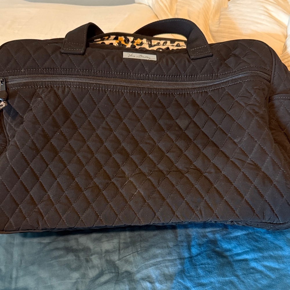 Vera Bradley Black Quilted Travel Bag